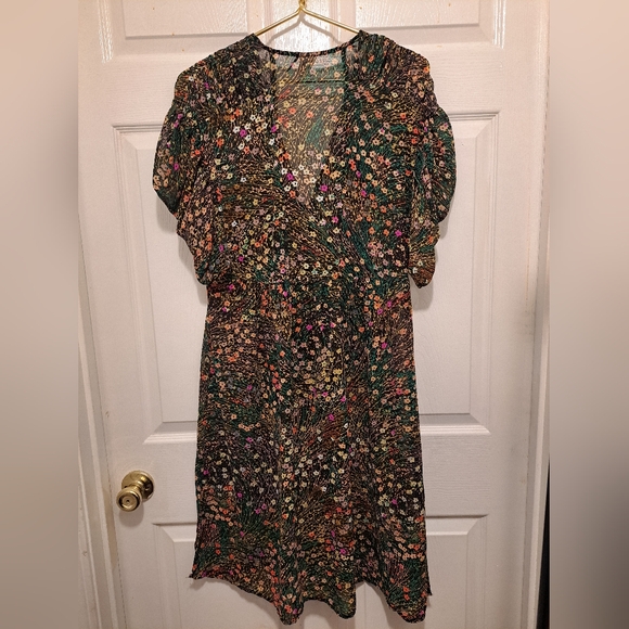 Anthropologie Akemi + Kin sheer button down multicolor dress size small - Picture 4 of 6